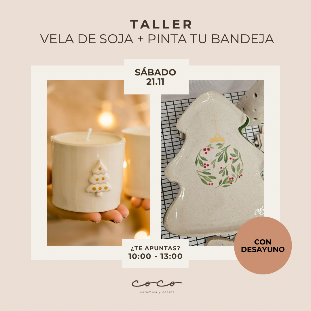 VELAS DE SOJA + PINTA TU BANDEJA 21.11