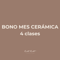 BONO MES - 4 clases de cerámica