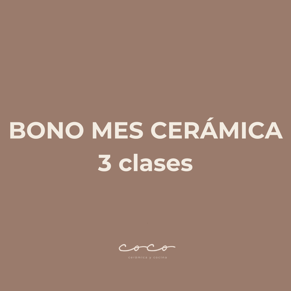 BONO MES - 3 clases de cerámica
